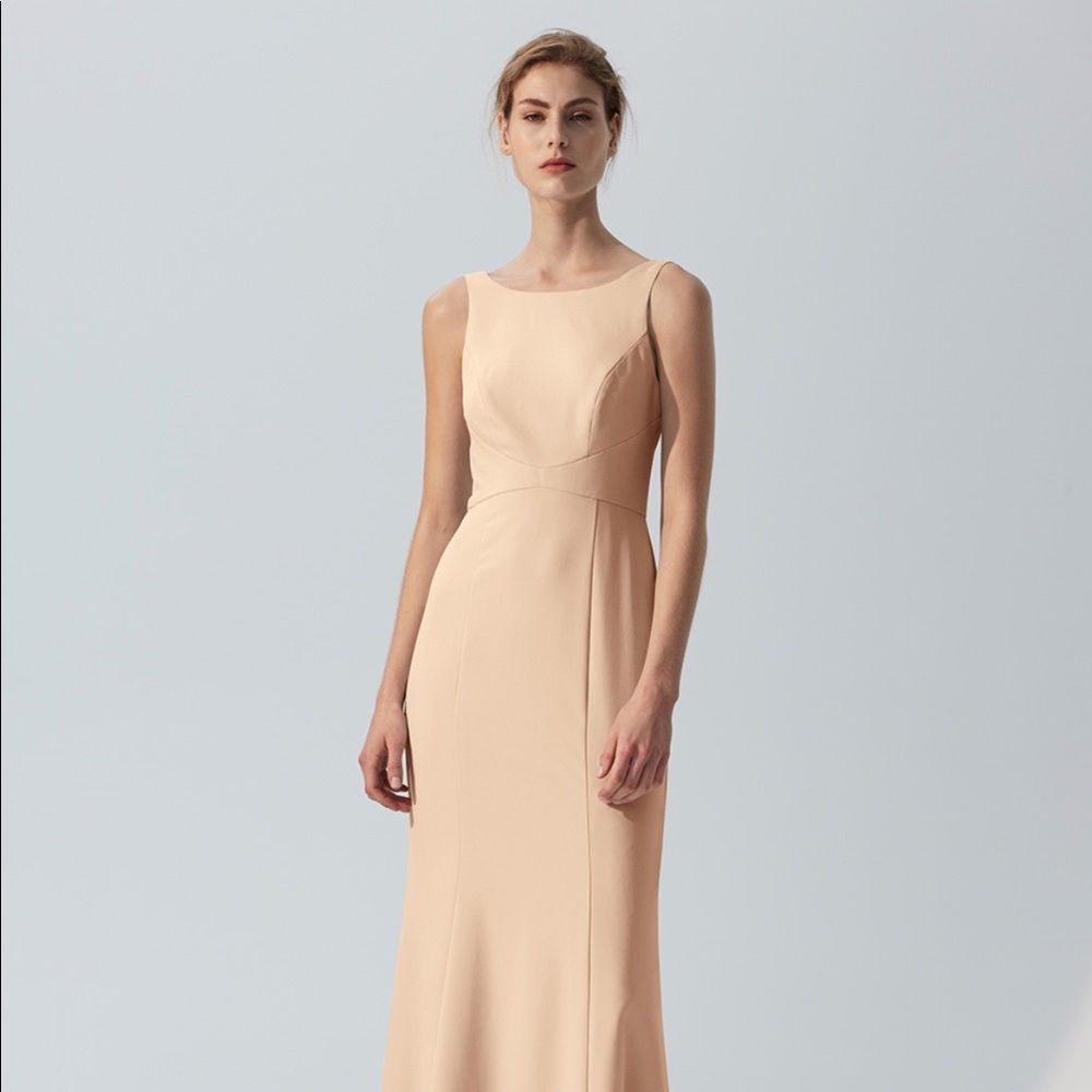 Amsale Joelle Blush Bridesmaid Dress